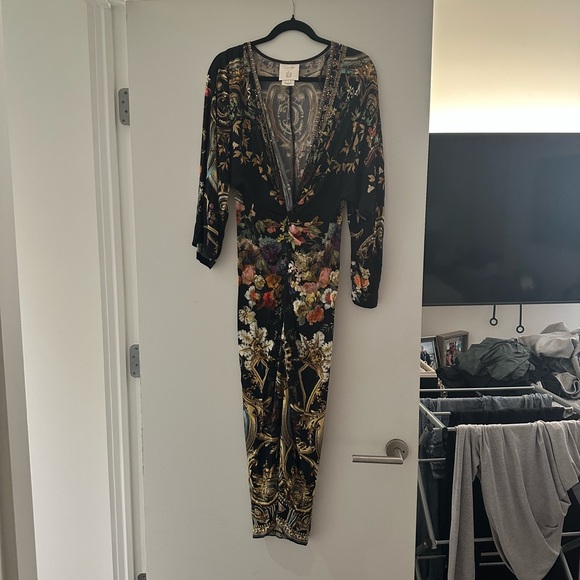 Camilla Black Floral Long Sleeve Dress - Picture 3 of 5